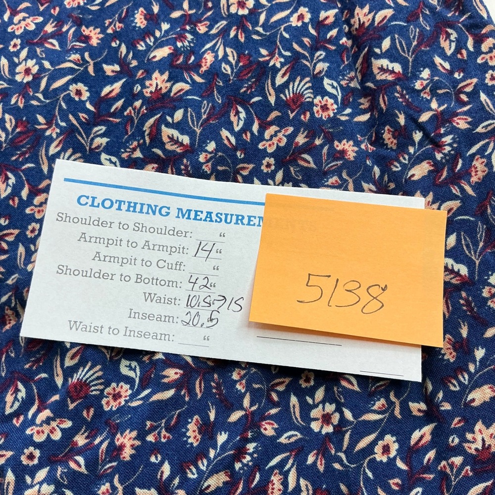 btween Blue Floral Jumpsuit Girls Size 10 Ruffle Shoulder Wide Leg 3E176TJ - Picture 13 of 16